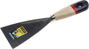 Шпательная лопатка STAYER "PROFI" c нержавеющим полотном, деревянная ручка, 80мм 10012-080
