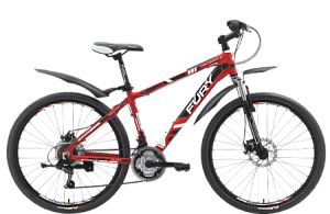 Велосипед FURY Yokogama Disc красный/белый/черный 16&quot;